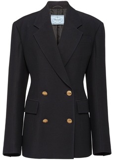 Prada double-breasted tricotine jacket