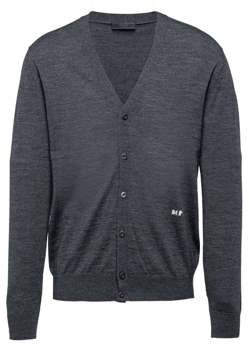 Prada V-neck wool cardigan