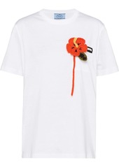 Prada floral appliqué T-shirt
