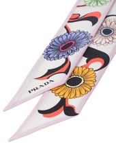 Prada floral-print twill scarf