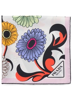 Prada floral-print twill scarf