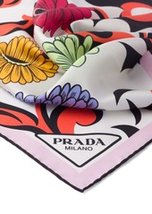 Prada floral-print twill scarf