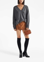 Prada wraparound cashmere miniskirt