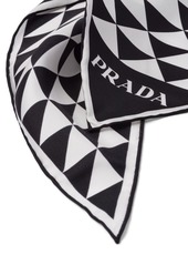 Prada geometric-print silk scarf