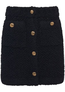 Prada button-up bouclé miniskirt