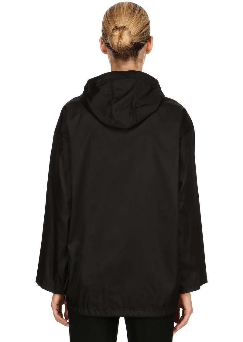 Prada Hooded Nylon Gabardine Anorak | Outerwear