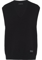 Prada knitted wool-cashmere vest top