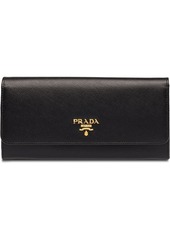 Prada logo-plaque folding wallet