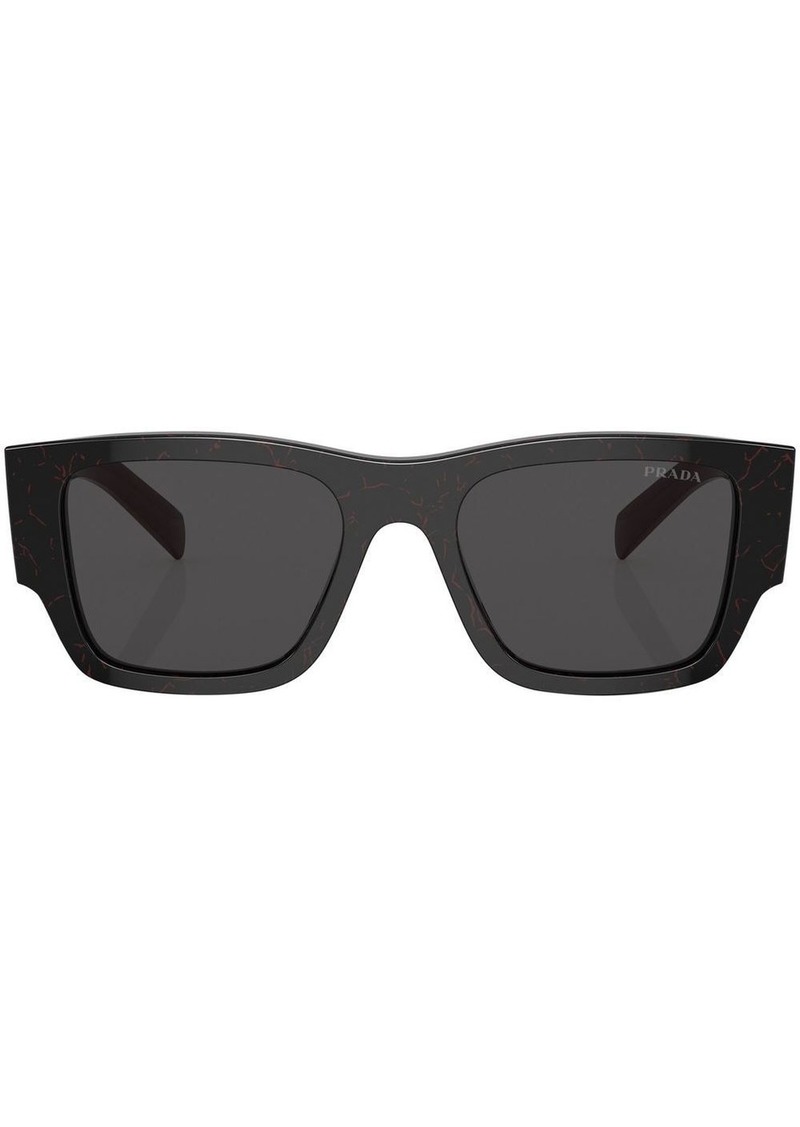 Prada logo-arm square-frame sunglasses