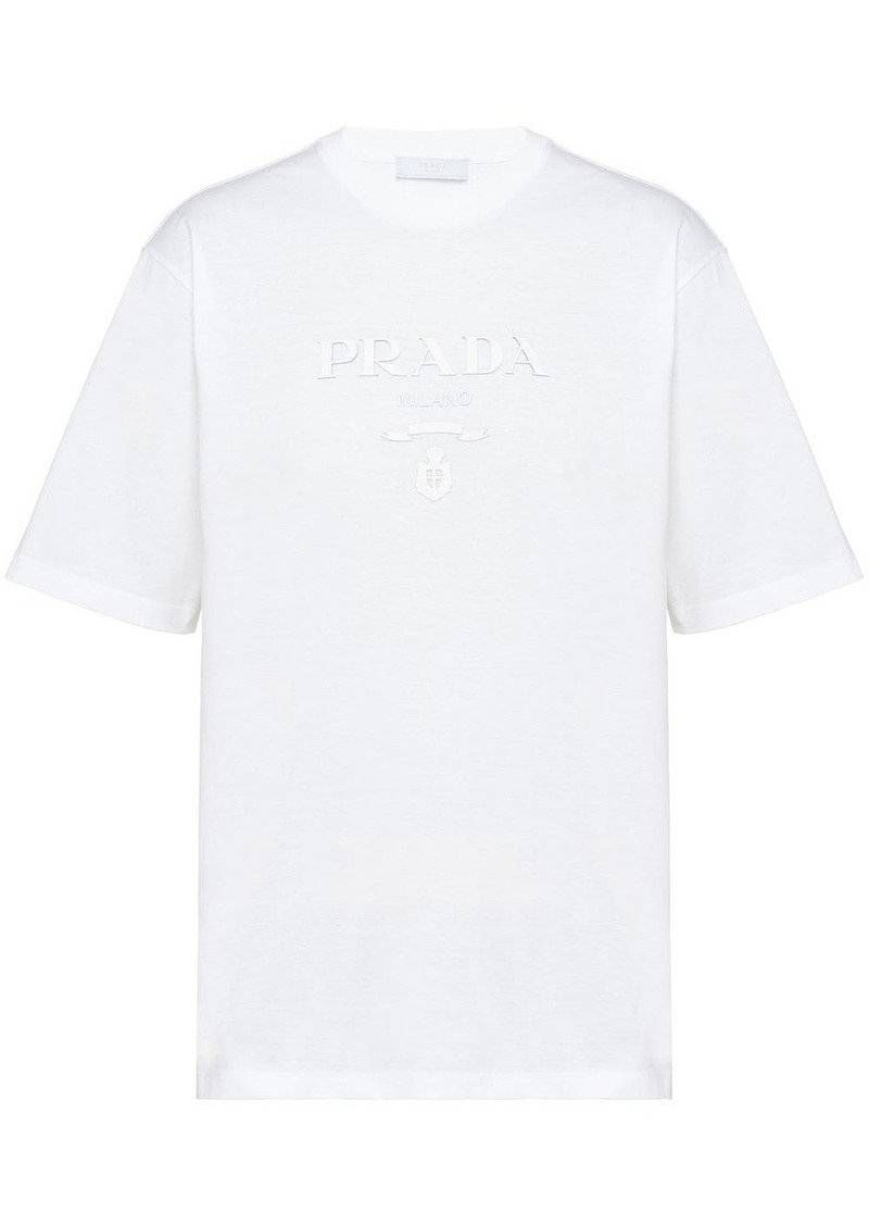 Prada raised logo round-neck T-shirt