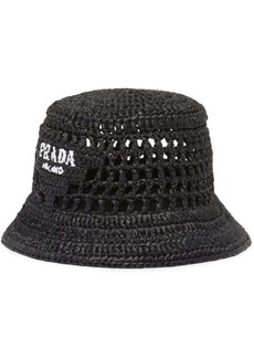 Prada raffia bucket hat