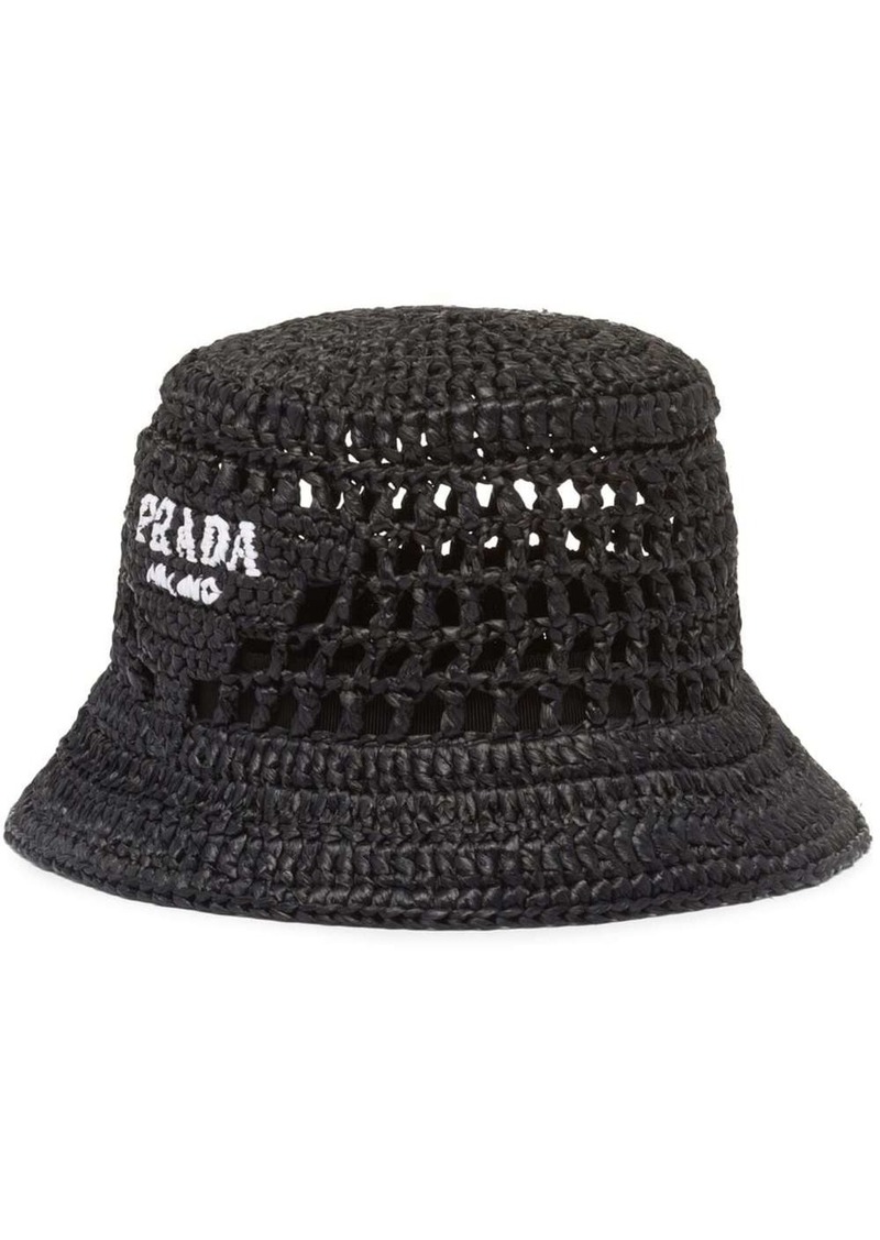 Prada raffia bucket hat