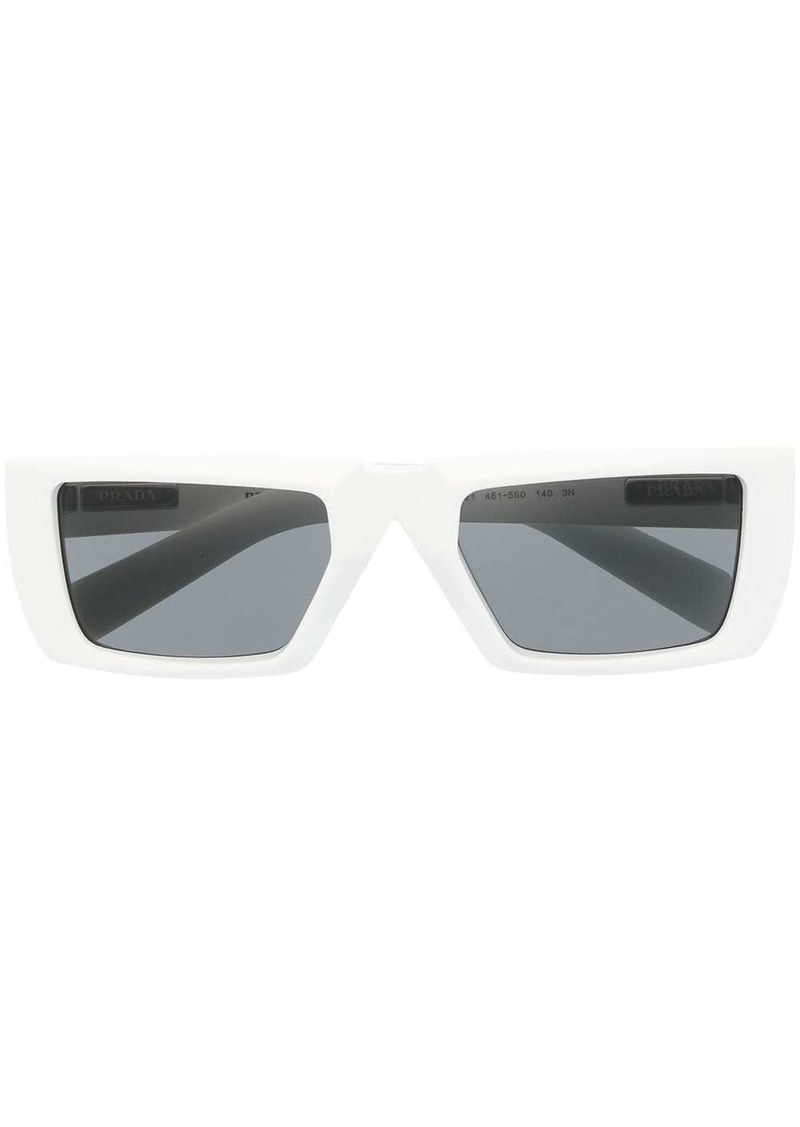 Prada logo-lettering rectangle-frame glasses