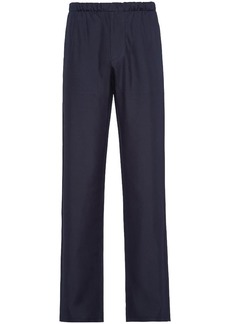 Prada elasticated-waist silk trousers