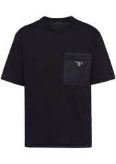 Prada Re-Nylon panelled T-shirt