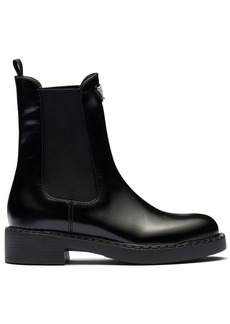 Prada brushed leather ankle boots