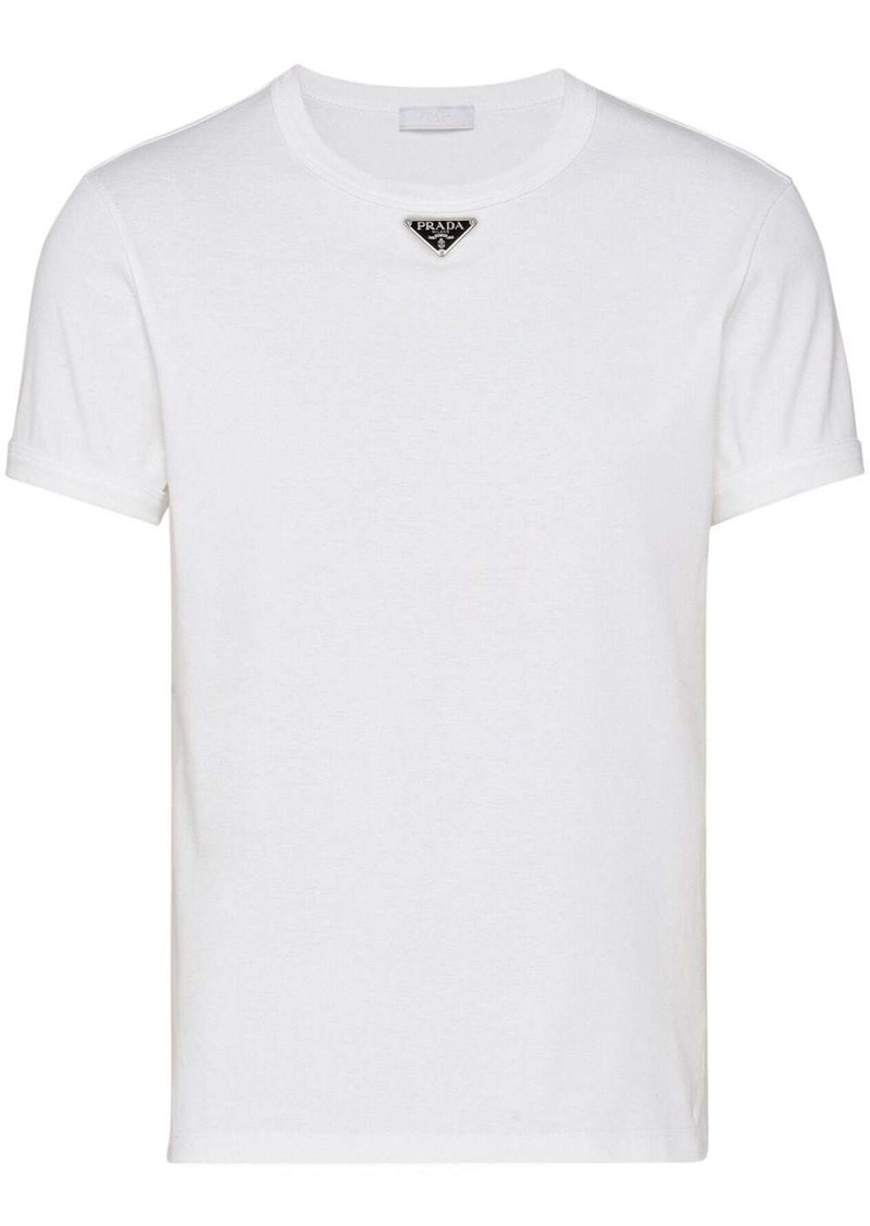 Prada triangle-logo cotton T-shirt