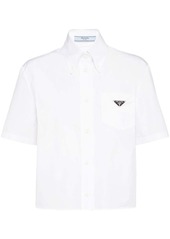 Prada triangle-logo poplin shirt