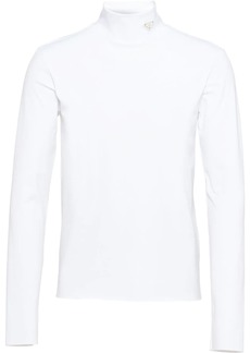 Prada mock-neck jersey T-shirt