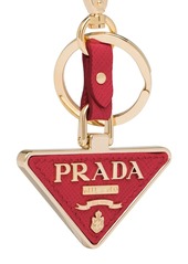 Prada triangle-logo keychain