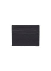 Prada logo plaque leather cardholder