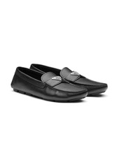 Prada logo-plaque leather loafers