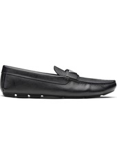 Prada logo-plaque leather loafers