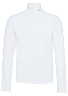 Prada triangle-logo roll-neck top