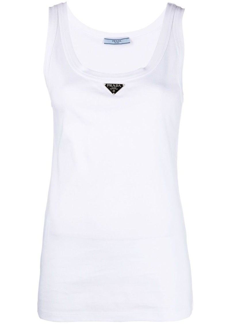 Prada ribbed-knit jersey tank top