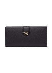 Prada logo-plaque snap-fastening wallet