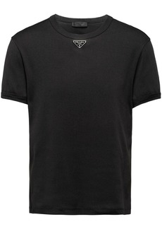 Prada triangle-logo cotton T-shirt