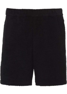 Prada logo-plaque terry-cloth shorts