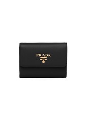 Prada logo plaque wallet