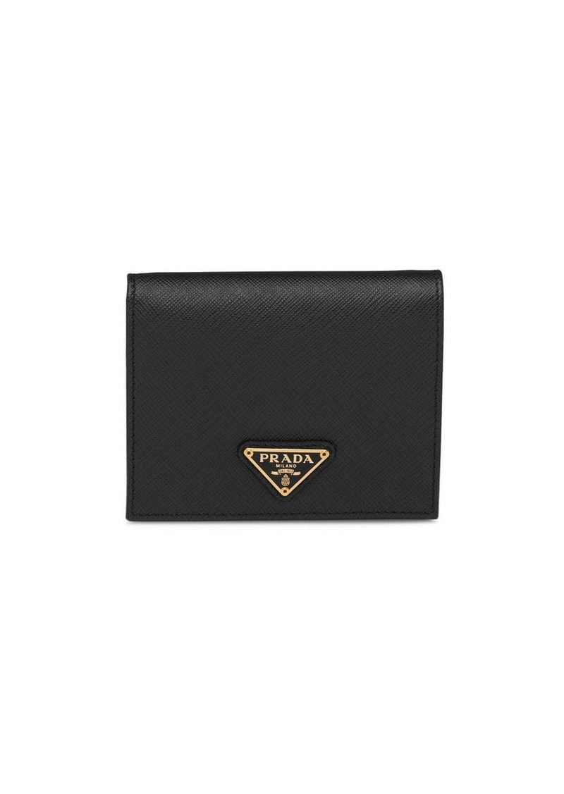 Prada logo plaque wallet