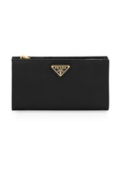 Prada logo-plaque zipped wallet