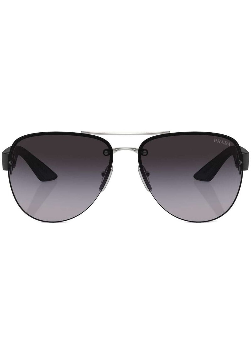 Prada logo-print round-frame sunglasses