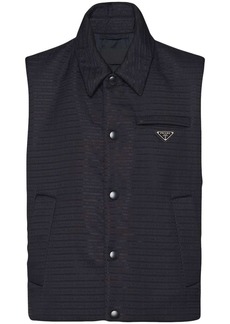 Prada logo-print sleeveless vest