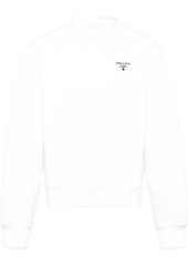 Prada logo-print fleece sweatshirt