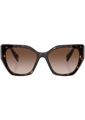 Prada logo tortoiseshell-frame sunglasses