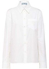 Prada logo-embroidered poplin shirt