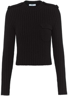 Prada ribbed-knit cropped jumper