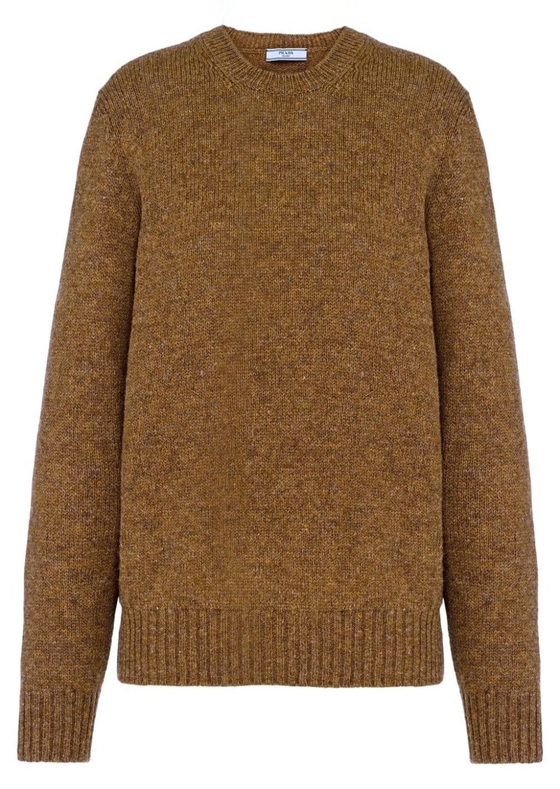 Prada triangle-logo wool jumper