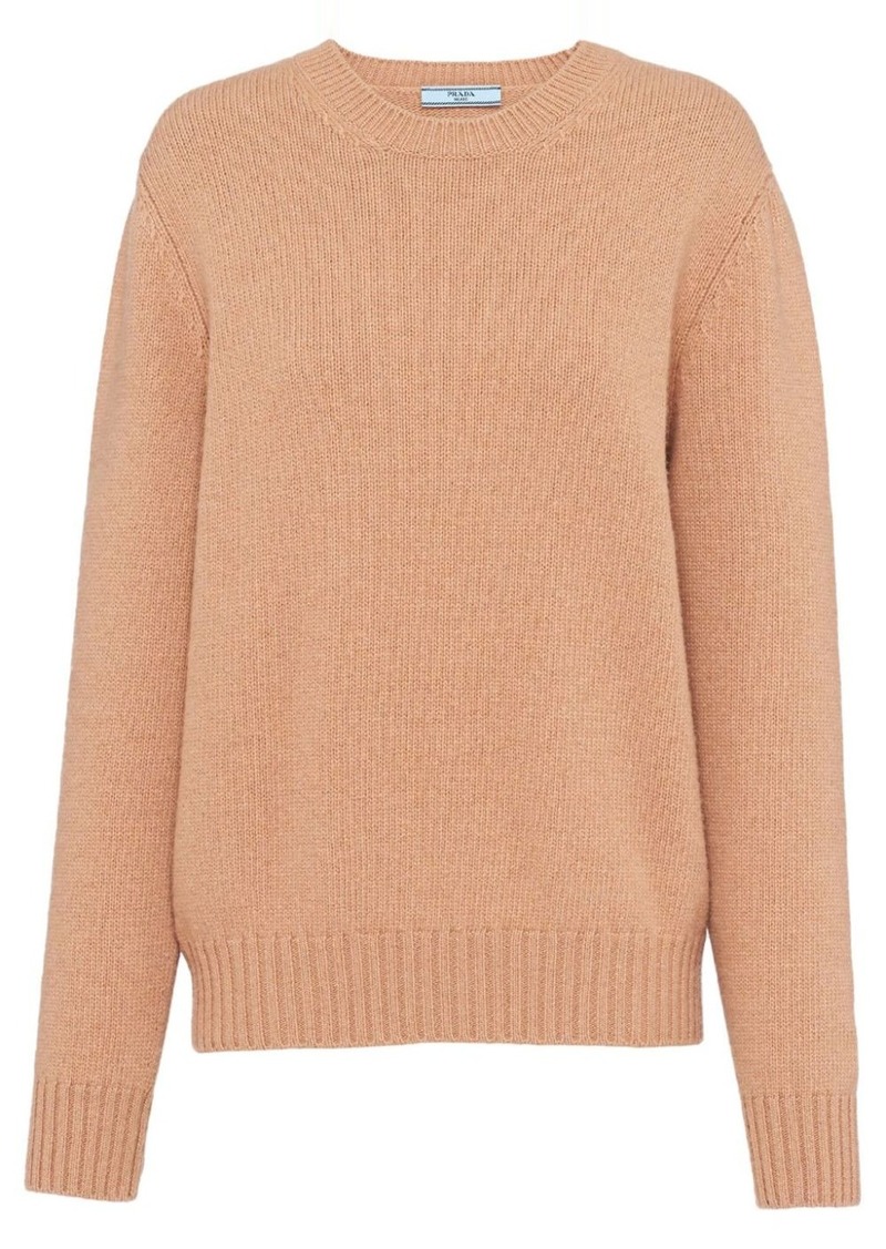 Prada triangle-logo wool jumper