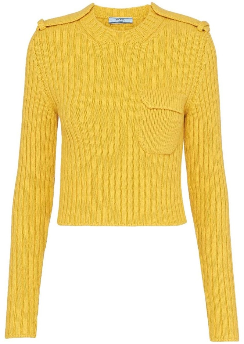 Prada ribbed-knit cropped jumper