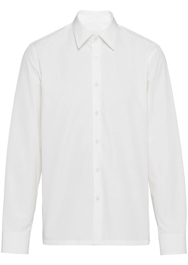 Prada triangle-logo cotton shirt