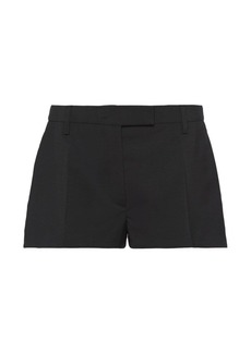 Prada low-rise mohair-wool shorts