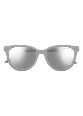 Prada 54mm Polarized Oval Sunglasses in Grey/White/Dark Grey at Nordstrom