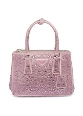 Prada Galleria crystal-embellished satin mini bag