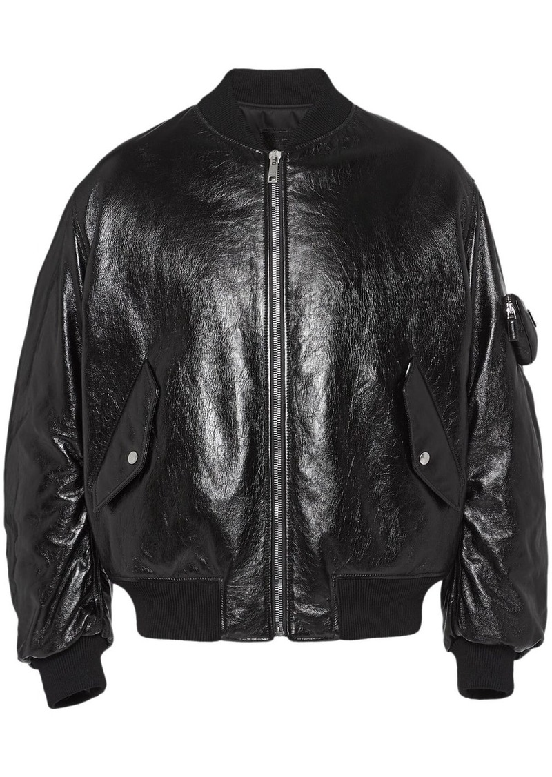 Prada nappa leather bomber jacket