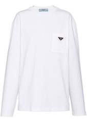 Prada triangle-logo jersey T-shirt